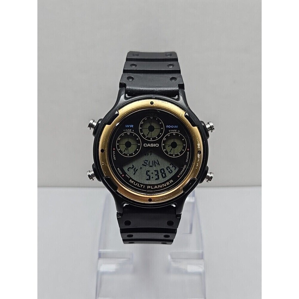 Casio Bgp-20 Multi Planner Vintage Digital Quartz Watch 100m Japan World Time